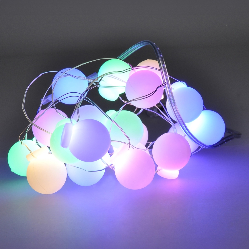 LED fényfüzér 40xLED/2xAA 4,3 m többszínű