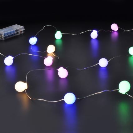 LED karácsonyi fényfüzér 40xLED/2xAA 4,3 m többszínű