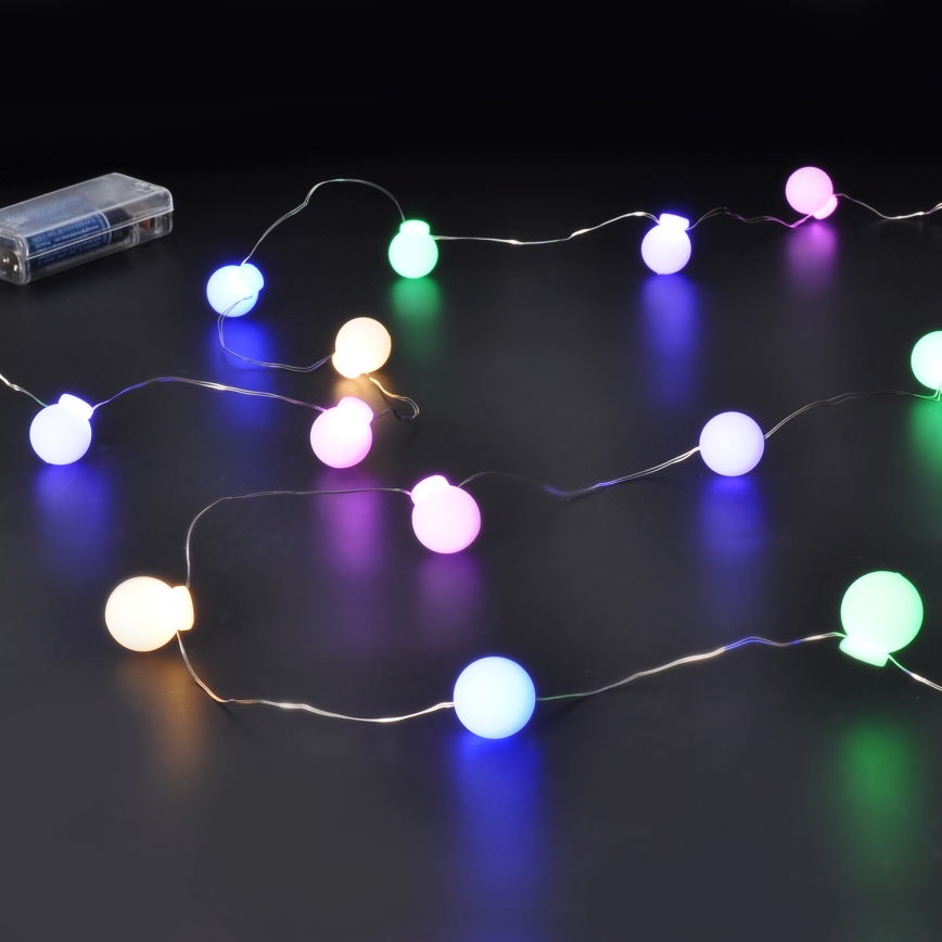 LED karácsonyi fényfüzér 40xLED/2xAA 4,3 m többszínű
