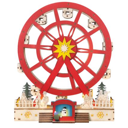 LED karácsonyi dekoráció LED/2xAA/meleg fehér körhinta