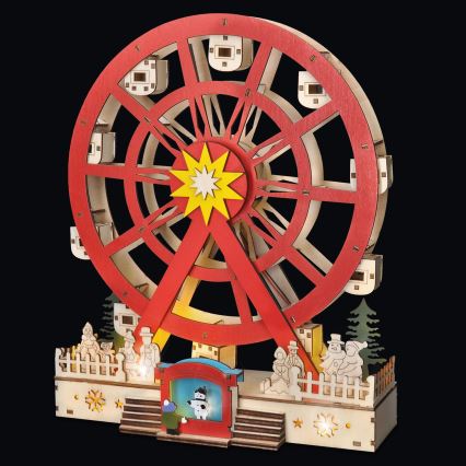 LED karácsonyi dekoráció LED/2xAA/meleg fehér körhinta