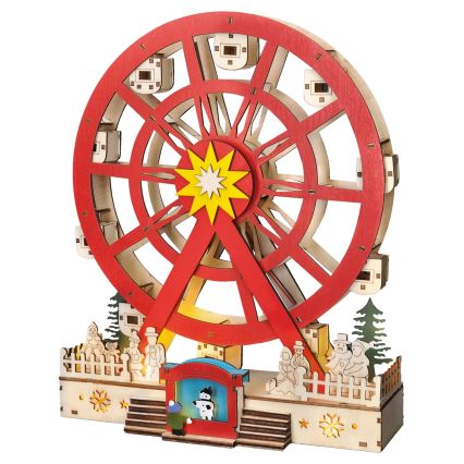 LED karácsonyi dekoráció LED/2xAA/meleg fehér körhinta