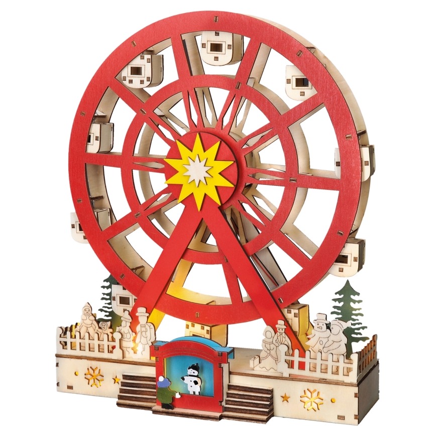 LED karácsonyi dekoráció LED/2xAA/meleg fehér körhinta