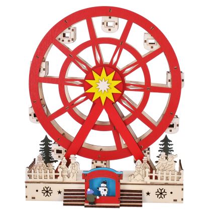 LED karácsonyi dekoráció LED/2xAA/meleg fehér körhinta