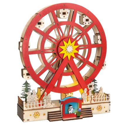 LED karácsonyi dekoráció LED/2xAA/meleg fehér körhinta