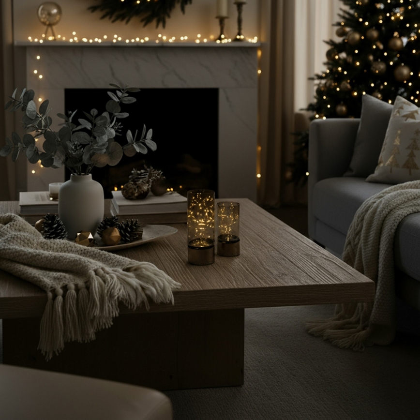 SZETT 2x LED karácsonyi fényfüzér 20xLED+10xLED/2xAA+3xAA meleg fehér