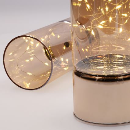 SZETT 2x LED karácsonyi fényfüzér 20xLED+10xLED/2xAA+3xAA meleg fehér