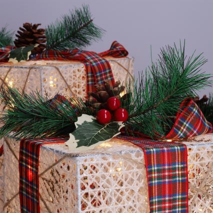 SZETT 3x LED karácsonyi ajándék 48xLED/3,6W/230V IP44 meleg fehér