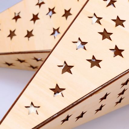 LED karácsonyi dísz 20xLED/2xAA meleg fehér bézs csillag