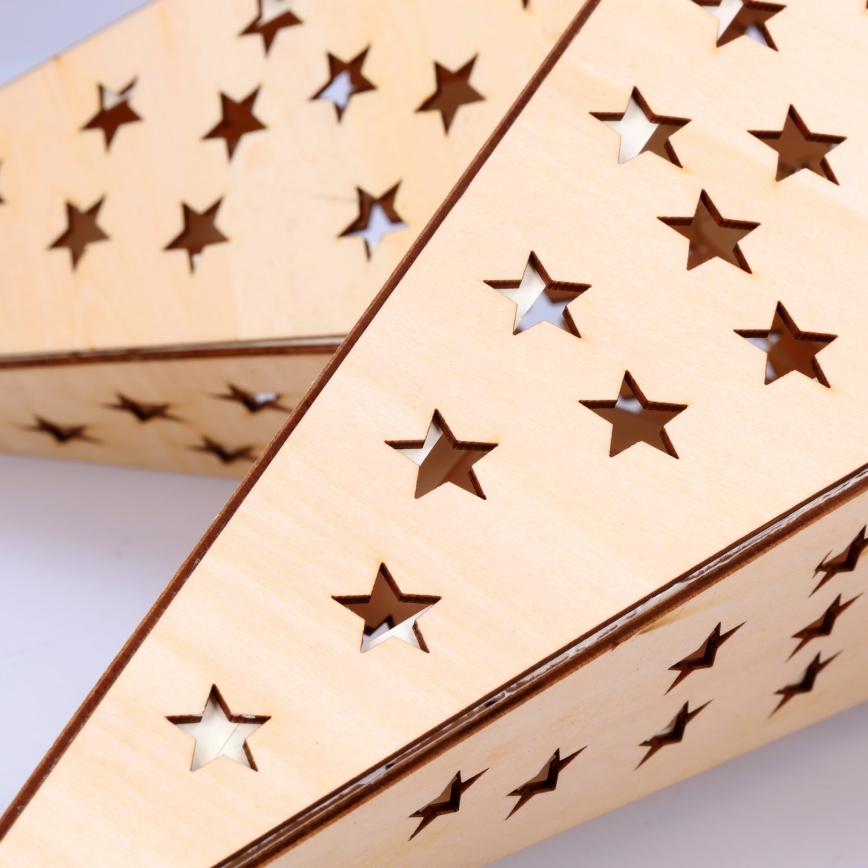 LED karácsonyi dísz 20xLED/2xAA meleg fehér bézs csillag