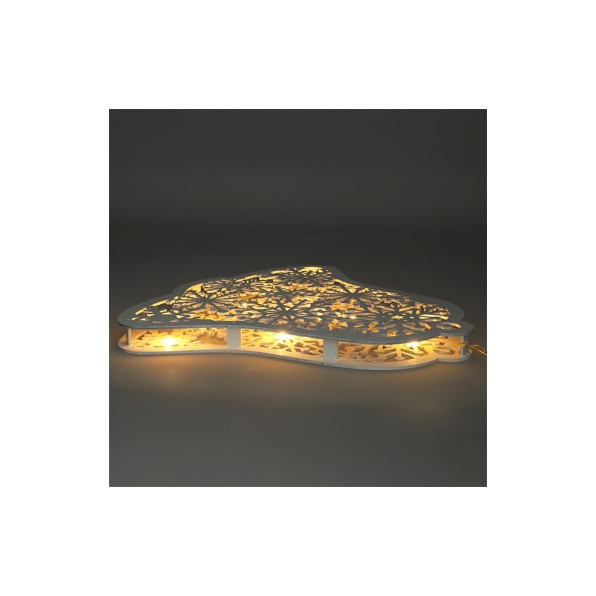 LED karácsonyi dísz 9xLED/2xAA meleg fehér csengő