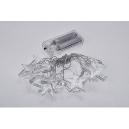 LED Karácsonyi lánc 10xLED/2xAA 2,5m kék