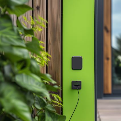 Kültéri beépített padló aljzat IP55 fekete négyszögletes