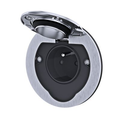 Kültéri beépített padlóaljzat IP55 kerek