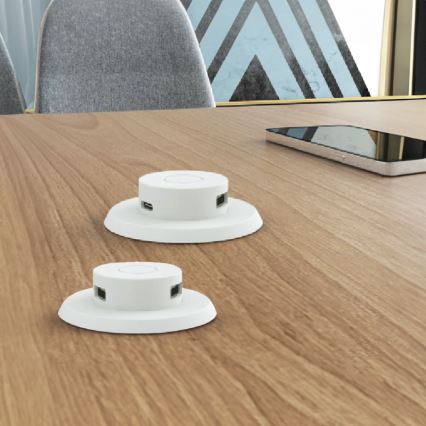 Beépített USB töltő USB A+C fehér