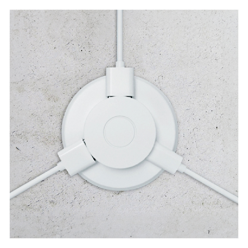 Beépített USB töltő USB A+C fehér