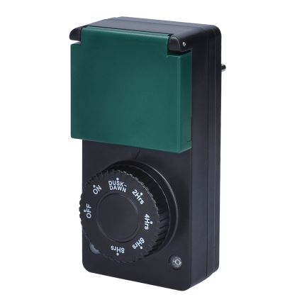 Időzítő kapcsoló alkonykapcsolóval 3600W/230V IP44