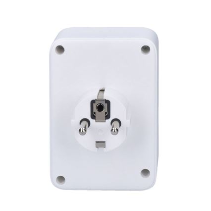 Hálózati elosztó 1×16 A + 2×2,5 A, 2× USB (A és C) töltővel, fehér