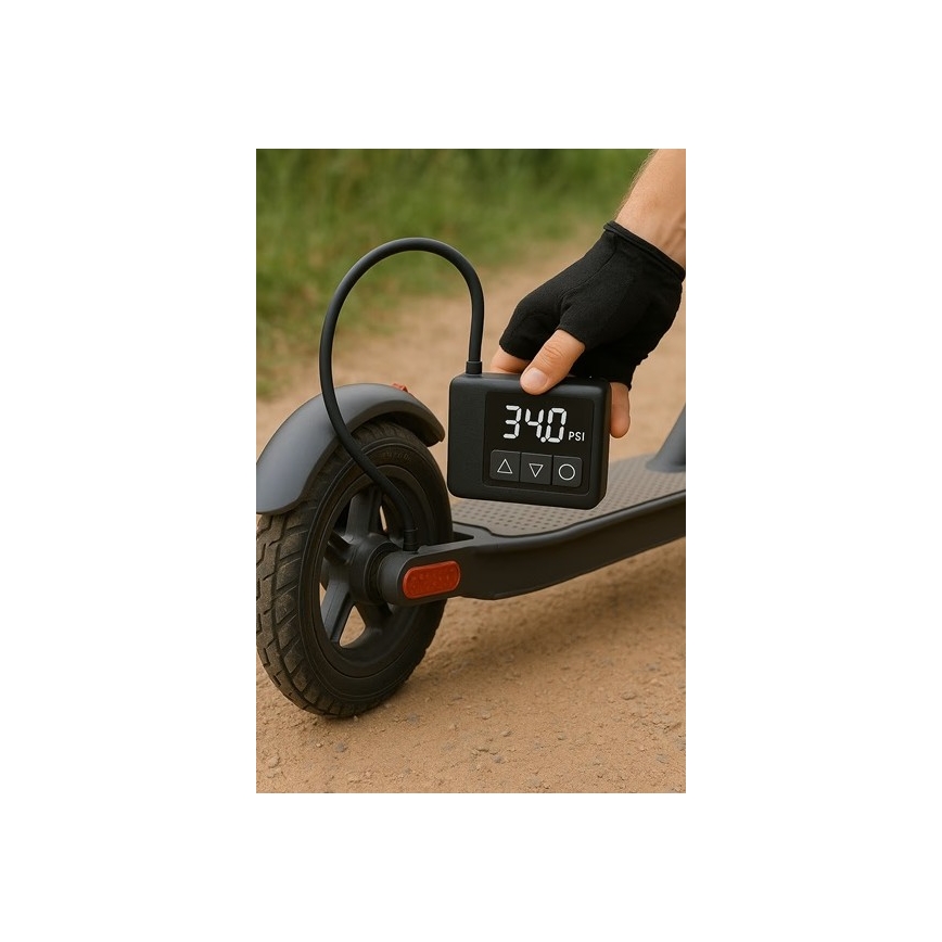 Digitális zsebkompresszor 500 mAh 5V fekete