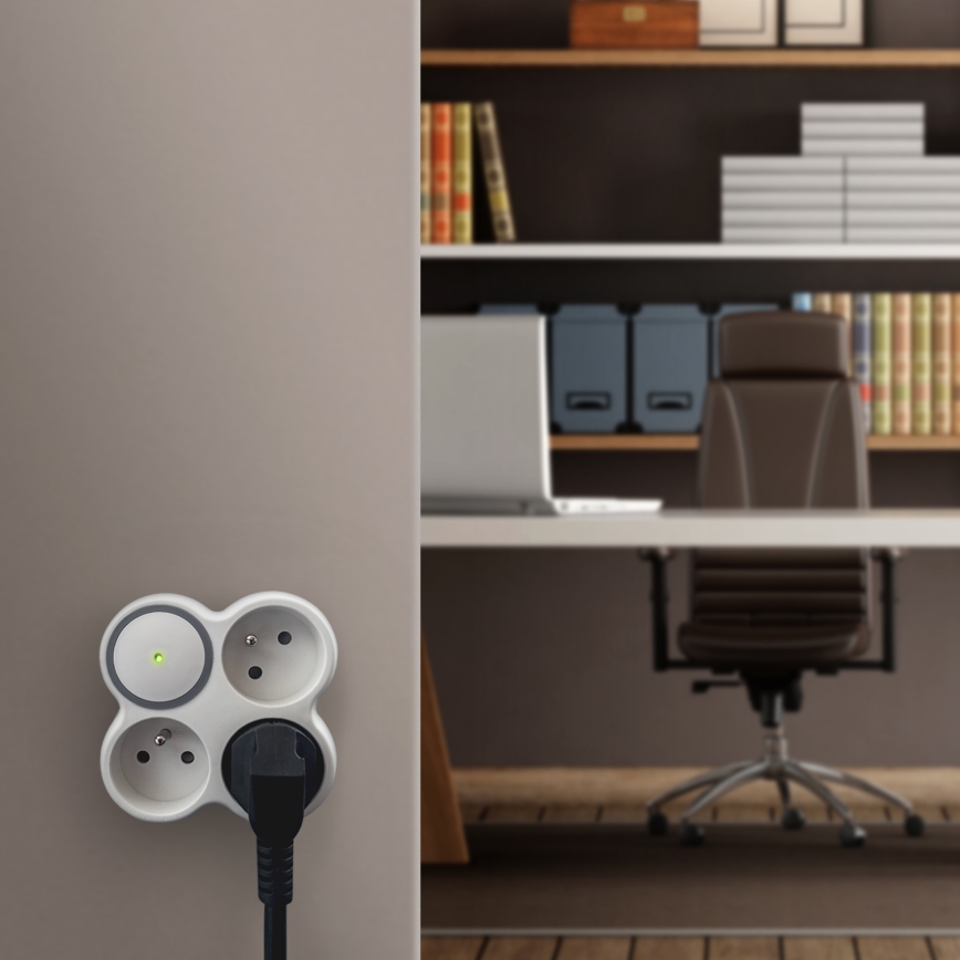 Túlfeszültség elleni védelem az aljazathoz 230V/16A 3Z fehér