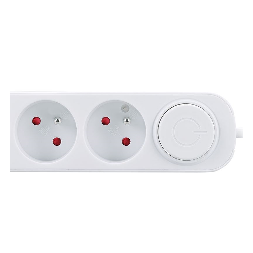 Hosszabbító kábel kapcsolóval, 3 aljzattal és USB A és C töltőportokkal, 3 m