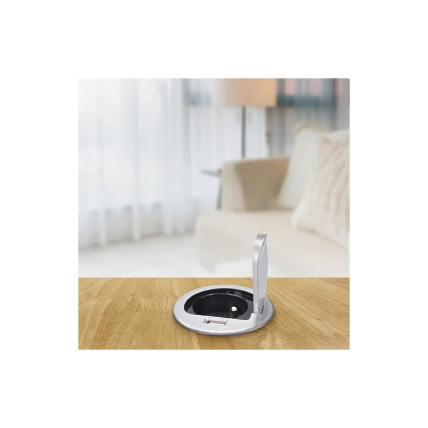 USB Beépített konnektor fedővel 230 V