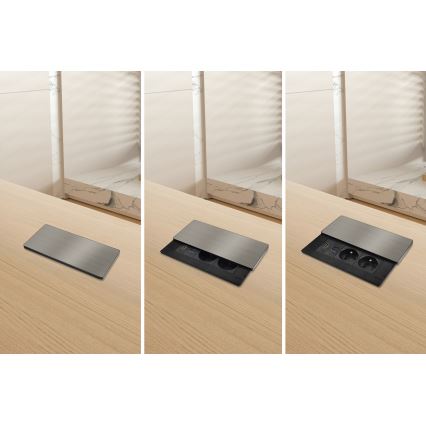 Beépíthető konnektor 20W, 2 aljzattal + USB-A + USB-C + HDMI