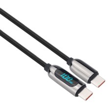 Solight SSC1801 - USB-C vezeték kijelzővel 100W 1m