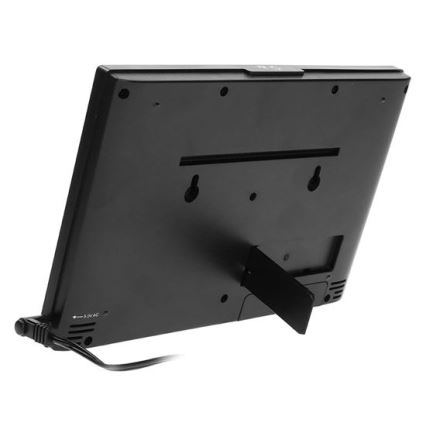 Színes kijelzős időjárás-állomás, 5V/2xAAA, fekete