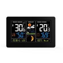 Solight TE81 - Meteorológiai állomás LCD kijelzővel USB töltés fekete