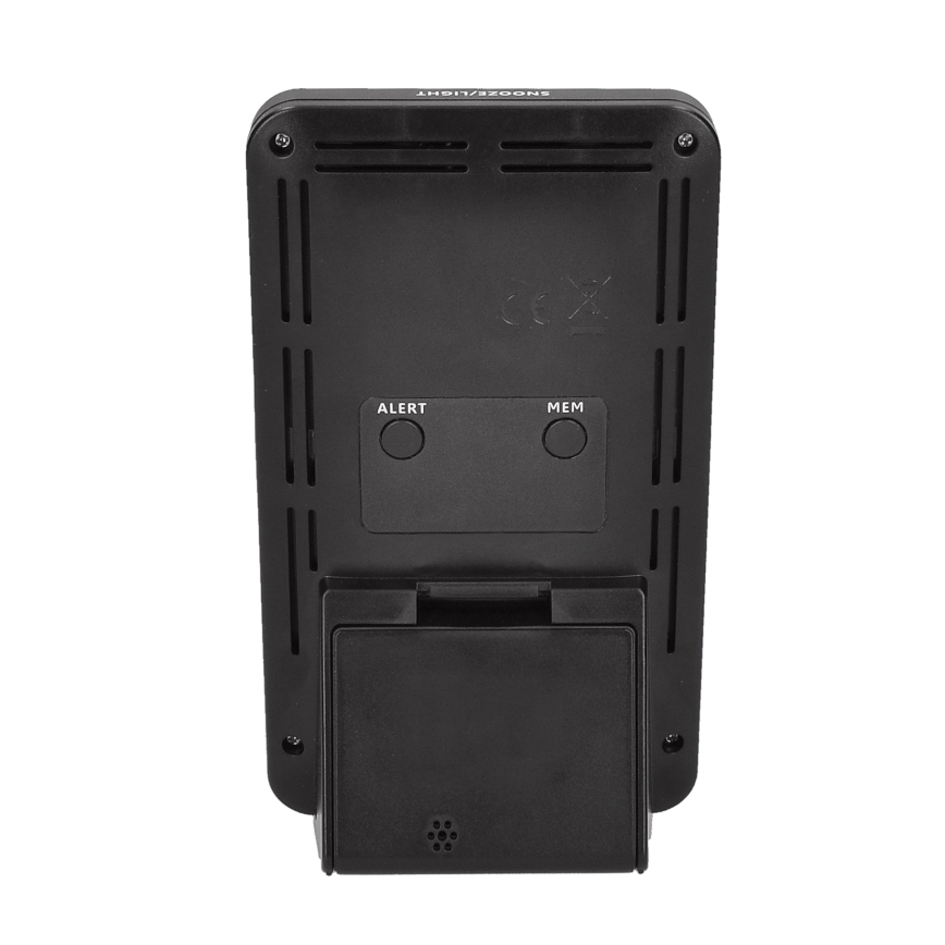 Időjárás-állomás LCD kijelzővel, 2xAA + 2xAA, fekete