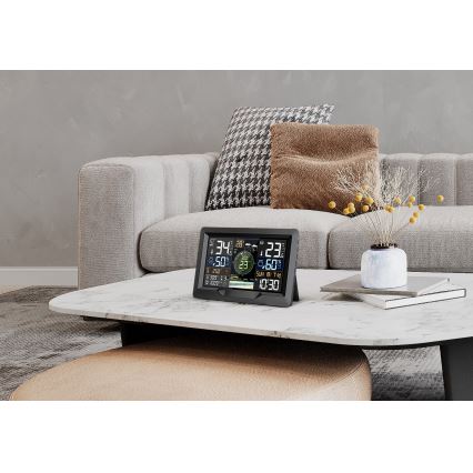 Professzionális időjárás-állomás színes LCD kijelzővel 5V/2xAA + 3xAA + 2xAA Wi-Fi Tuya