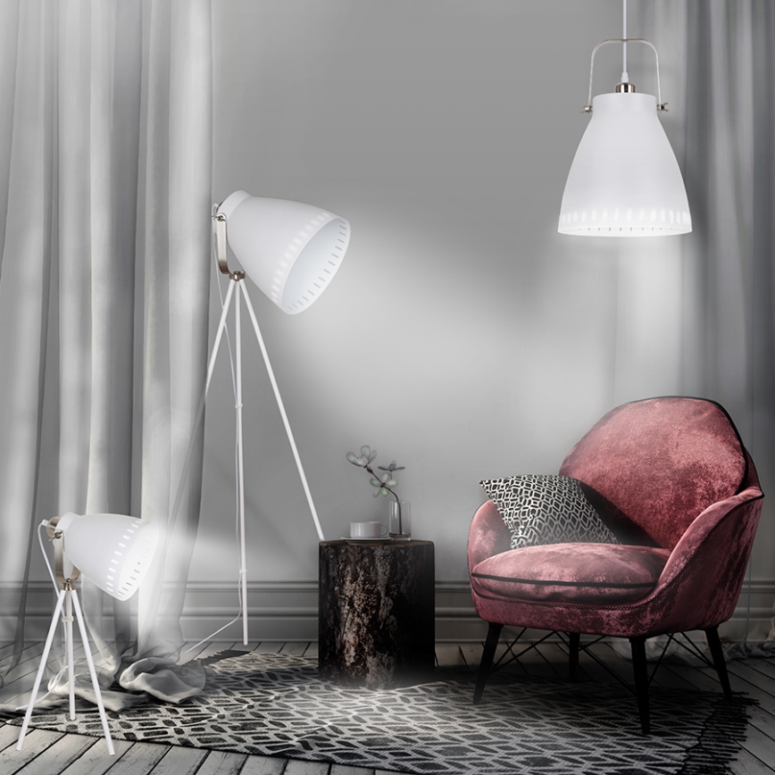 Állólámpa 1xE27/60W/230V fehér 145cm