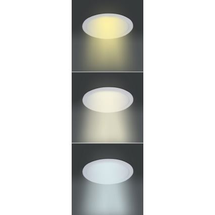 LED süllyesztett mennyezeti lámpa LED/24W/230V 3000/4000/6000K Ø 30 cm fehér