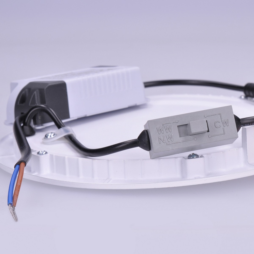 LED süllyesztett mennyezeti lámpa LED/24W/230V 3000/4000/6000K Ø 30 cm fehér
