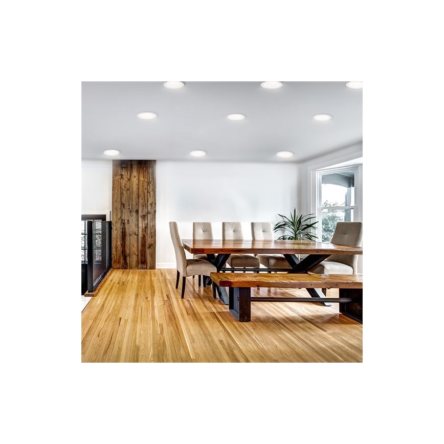 LED beépíthető mennyezeti lámpa LED/6W/230V 3000/4000/6000K Ø12 cm fehér