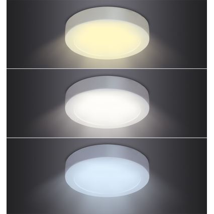 LED mennyezeti lámpatest LED/18W/230V 3000/4000/6000K átm. 22,5 cm fehér