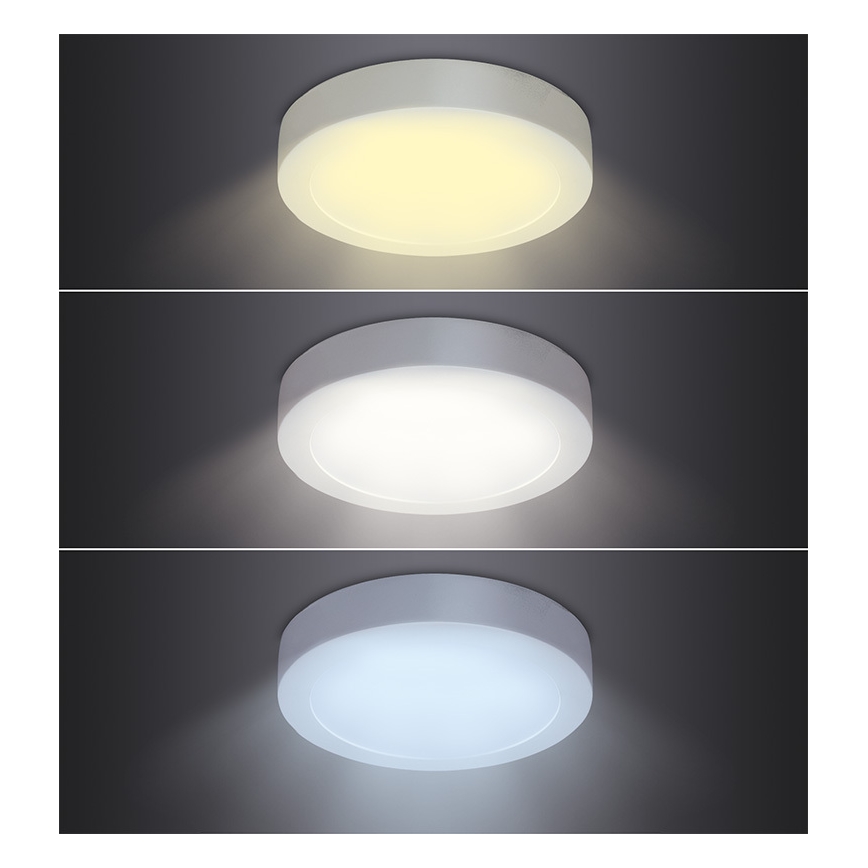 LED mennyezeti lámpatest LED/18W/230V 3000/4000/6000K átm. 22,5 cm fehér