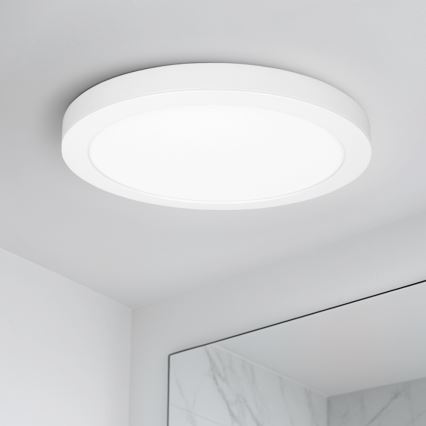 LED felületre szerelhető/beépíthető panel 2 az 1-ben 18W/230V 3000/4000/6000K átm.22,5 cm IP54 fehér
