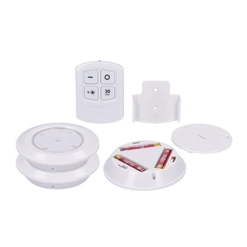 KÉSZLET 3 x LED dimmelhető lámpa távirányítóval LED/3xAAA