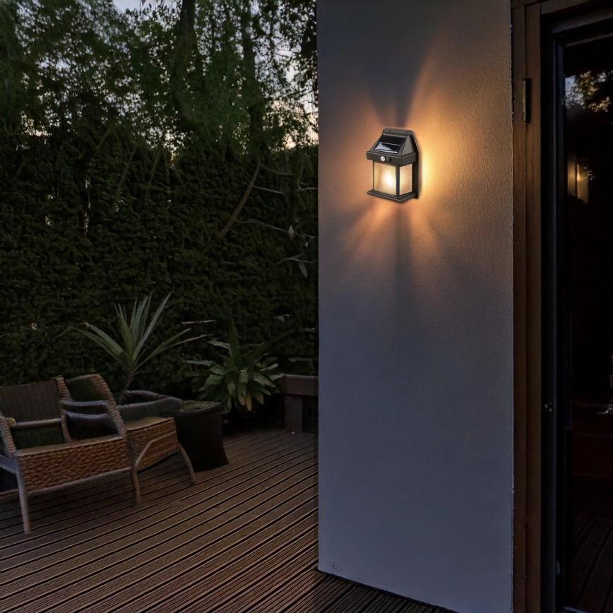Fényerőszabályozható LED napelemes lámpás érzékelővel LED/3,7V IP44 1200 mAh