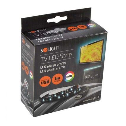 KÉSZLET 2x LED RGB Szalag TV -hez távirányítóval LED/USB 2x50cm