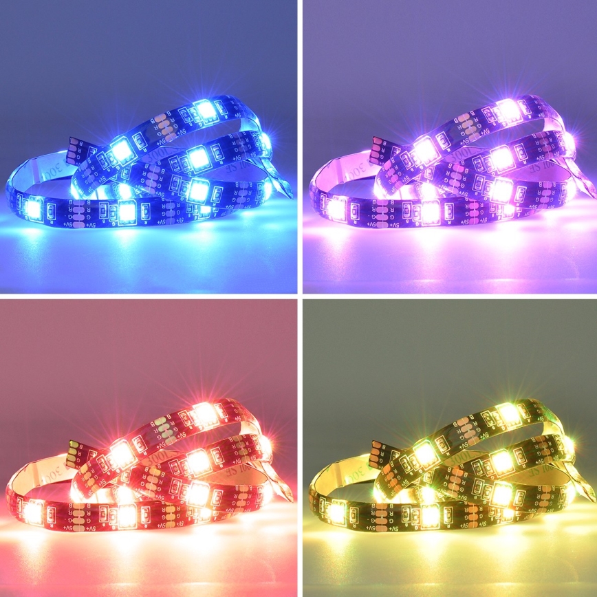 LED RGB állítható fényerejű szalag TV-hez LED/6W/5V Wi-Fi Tuya + távirányító 0,5 m