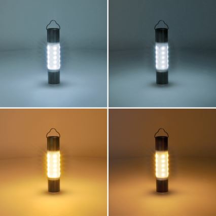 LED Újratölthető kemping zseblámpa power bank funkcióval LED/1500 mAh 3,7V IP44