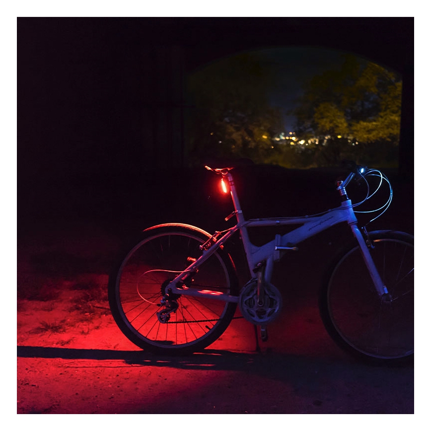 LED hátsó újratölthető kerékpárlámpa LED/600mAh/5V IP44