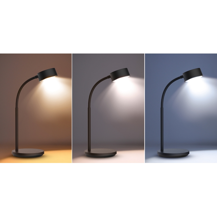 LED Dimmelhető érintős asztali lámpa LED/4,5W/5V 3000/4000/6500K fekete