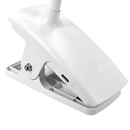 LED Dimmelhető flexibilis újratölthető asztali lámpa klipsszel LED/2W/1800 mAh 3000/4000/6500K fehér