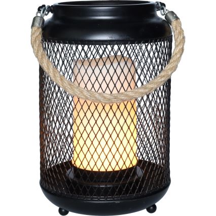 LED Dekoratív asztali lámpa LED/3xAA fekete