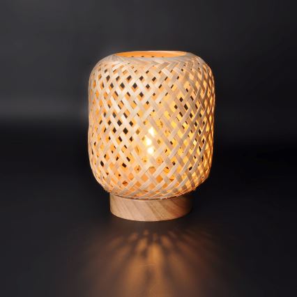 LED Dekoratív asztali lámpa BOHO LED/2xAAA rattan
