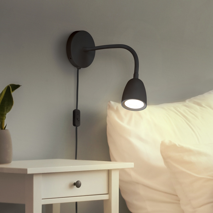 LED Dimmelhető fali kislámpa LED/4W/230V fekete